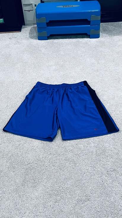 Nike Basketball Shorts Blue Black Red Swoosh Athletic Training Gym Men’s XXL - Picture 3 of 9